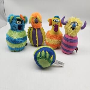 Melissa & Doug Monster Bowling Plush Game Set 4 Pins 1 Ball Toy 12219 Soft Kids